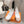 HM Lift Slip-On Sneaker White Red Brown Fabric Suede 608250