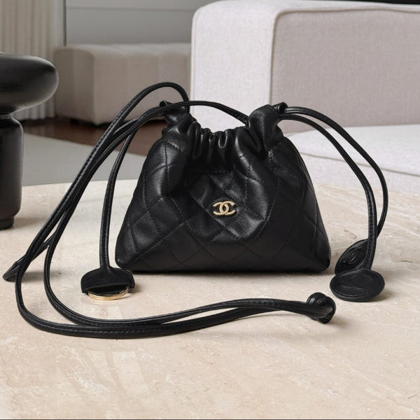 Chanel 2026 Little Lucky Bag 18cm Black Quilted Lambskin