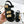 CC 25 Dad Sandals Black Fabric Leather 300167