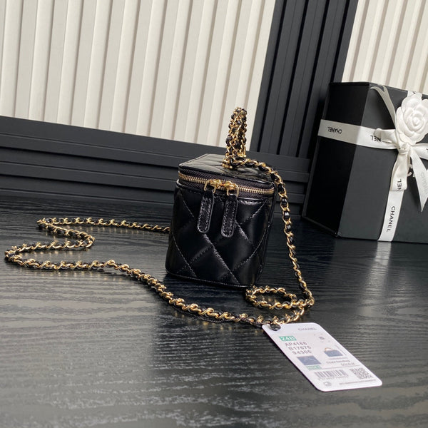CC 24B Vanity Case 17cm Black Calfskin 286208