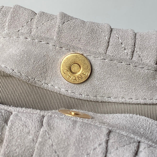 CC 26 Pouch Large 32 Light Grey Tortoiseshell Suede 286202