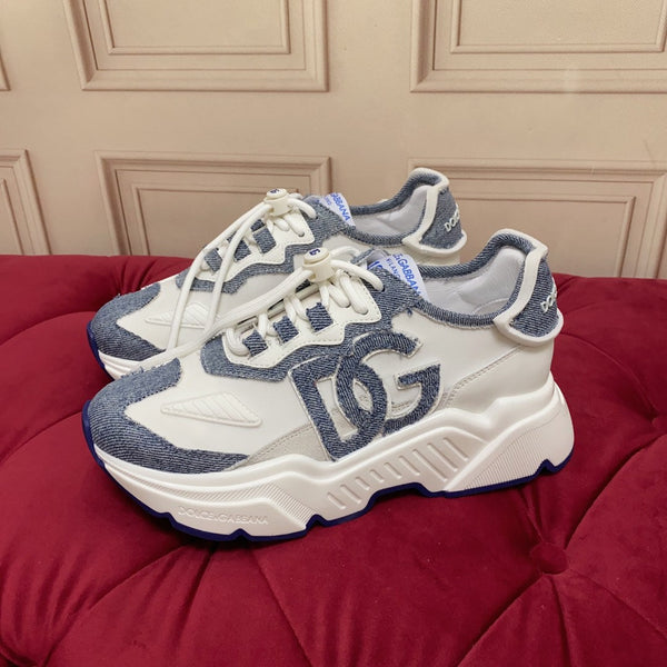 DC 24 Daymaster Sneakers White Blue Cowhide & Demin 167335