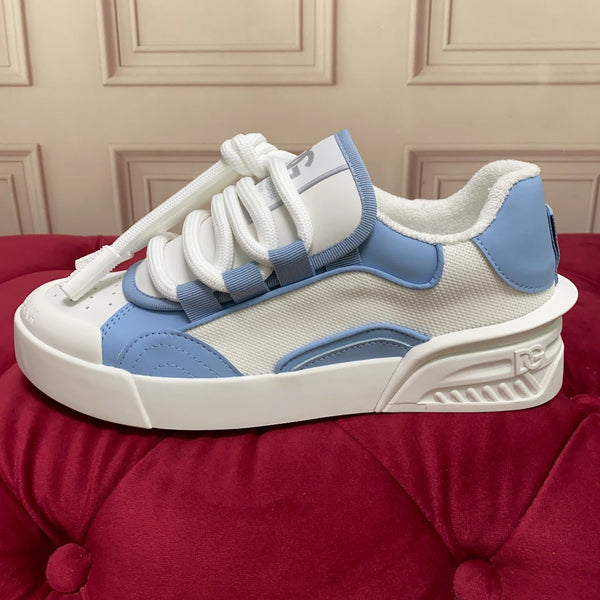 DC 25 Casual Sports Shoes Elegant Light Blue Silk Cowhide & Mesh 271101