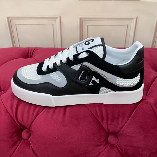 DC 25 Strobel Portofino Light Sneakers Black White Mesh & Sheepskin 271121