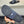HM Oran H Noir Buckle Slippers in Navy Blue Cowhide 735240