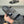 HM Oran H Black Gold Buckle Slippers in Gray Cowhide 735245