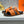 HM Oran H Noir Buckle Slippers in Orange Cowhide 735259