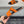 HM Oran H Noir Buckle Slippers in Orange Cowhide 735259