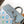 LV M13905 Nano Steamer Bag 15cm Solf Blue White Monogram Silver HW