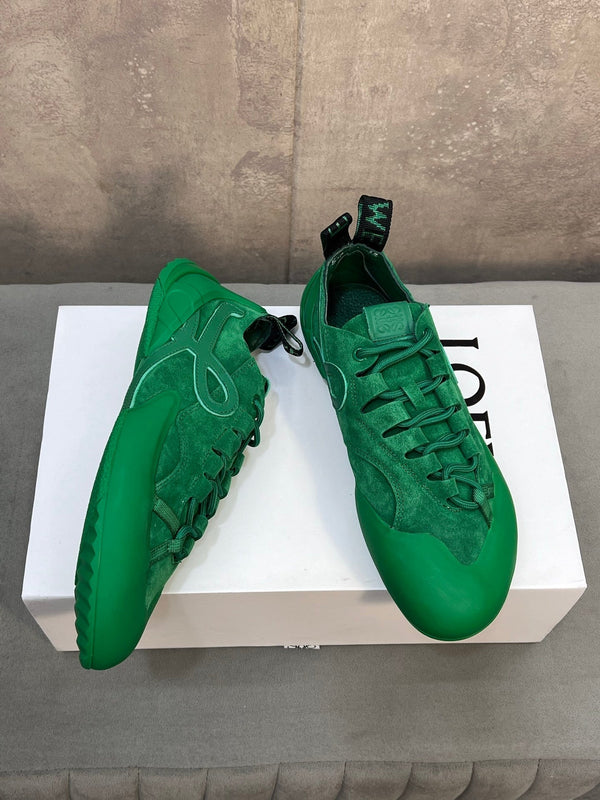 LOEW 26s Grip Sneaker Teal Green Suede Sheepskin 682762
