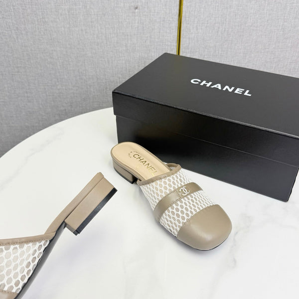 CC 26s Sandal Beige Mesh Sheepskin 639827
