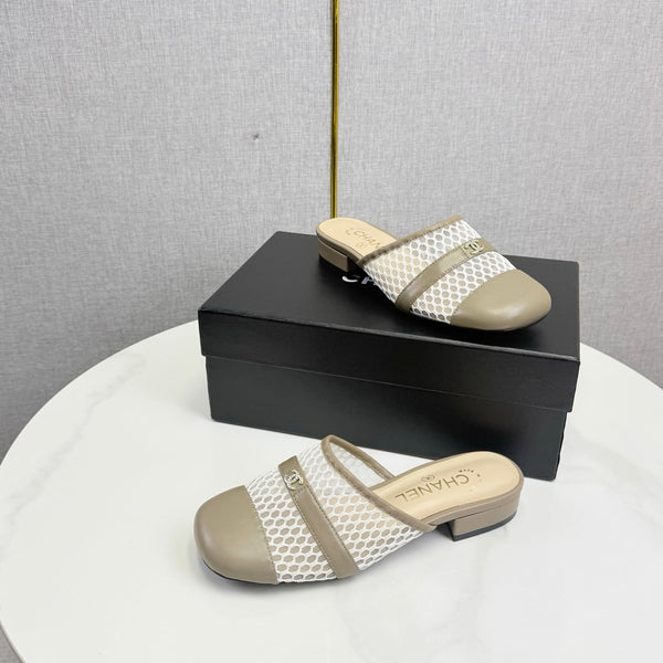 CC 26s Sandal Beige Mesh Sheepskin 639827