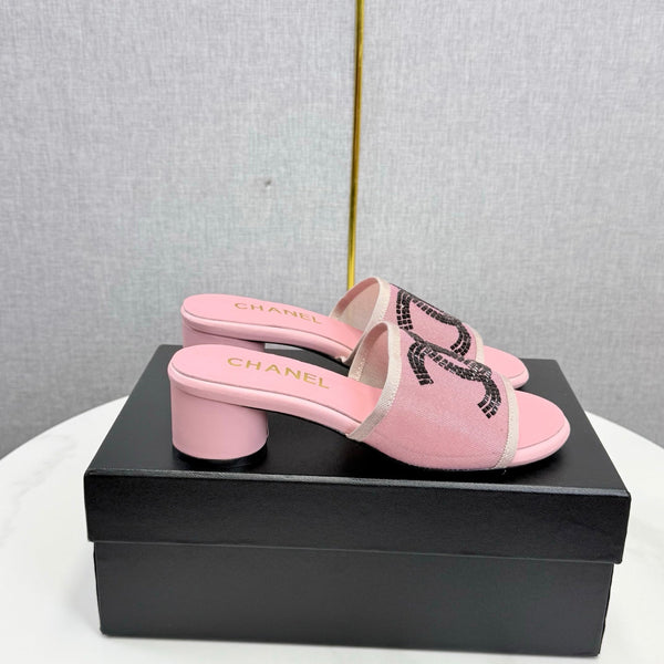 CC 26SS Sandals Pink Mesh Sheepskin 639890