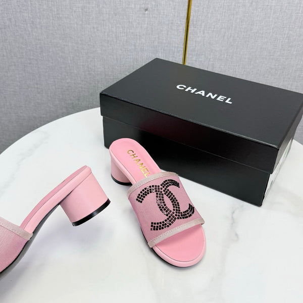 CC 26SS Sandals Pink Mesh Sheepskin 639890