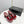 CC 26s Block Heel Sandals 10cm Red Crocodile-Embossed Calfskin