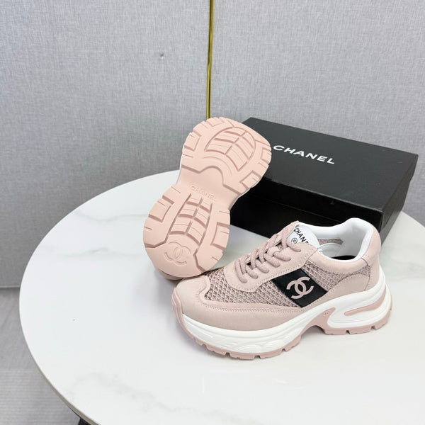 CC 26s Runners Sneakers Light Pink Mesh Suede 865806