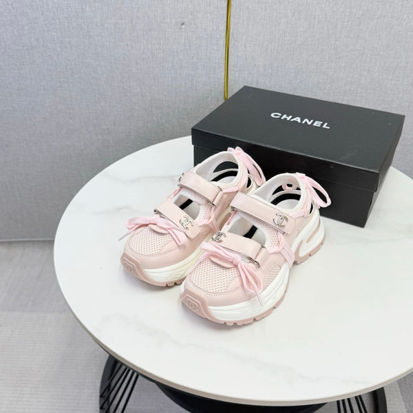 CC 26s Casual Sneakers Pink Leather Mesh 865831