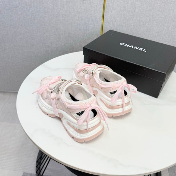 CC 26s Casual Sneakers Pink Leather Mesh 865831