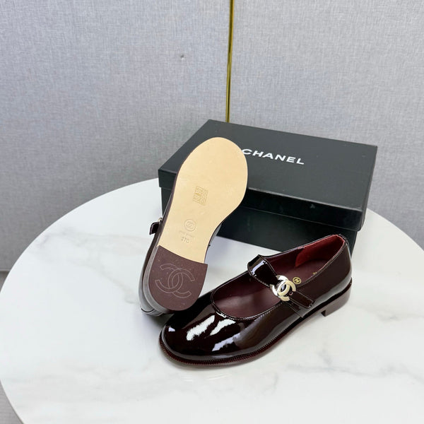 CC 26s Mary Jane Flats Burgundy Patent Leather 904495
