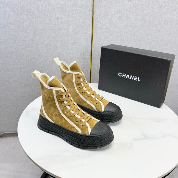 CC 26s High-Top Sneakers Dark Beige Suede Calfskin 972651