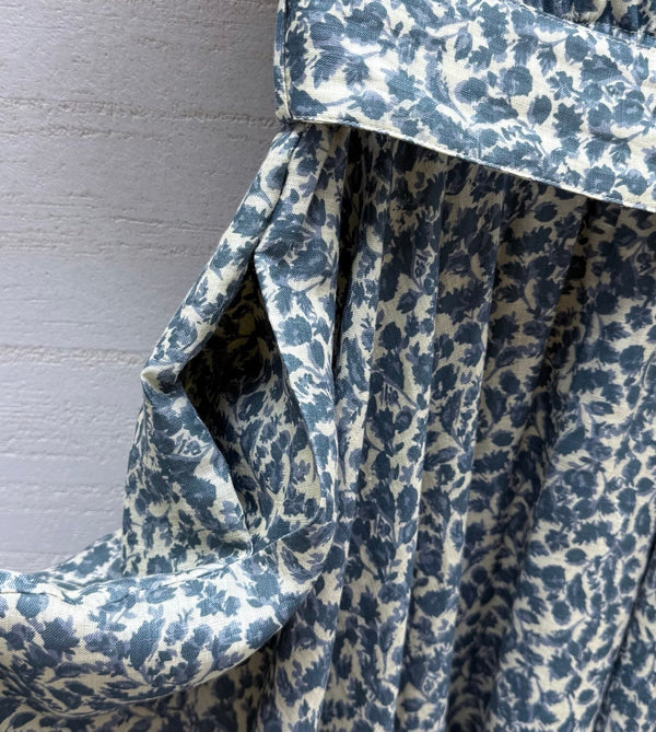 LP 26s Long Dress Butter/Avio Linen 398045