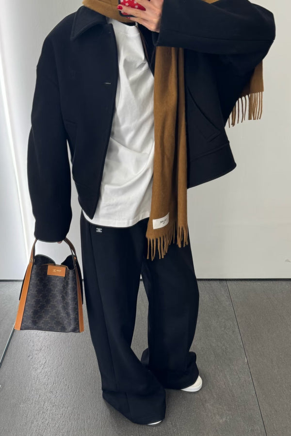 Celine Small Cube Bag Brown Triomphe Canvas Calfskin