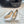Hangisi 70 Gold Glitter Fabric Leather Jewel Buckle Pumps 912614
