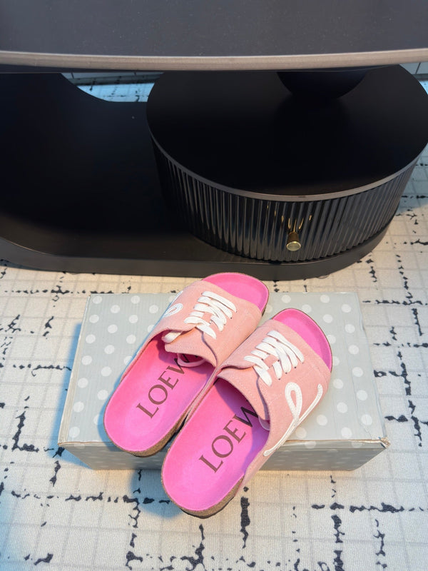 Loewe x Birkenstock Slide Pink Cowhide Suede