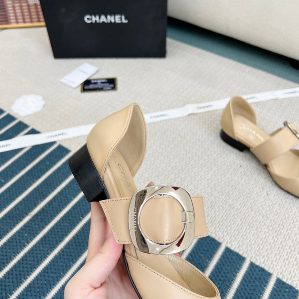 CC 26s Slingback Flat Beige Sheepskin 867769