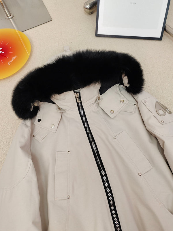 C. Goose Down Jacket White Polyester 0018