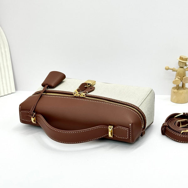 LP Extra Pouch L23 Caramel Calfskin Canvas 282137
