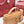 LP Extra Pouch L23 Gold Brown Ostrich Pattern Leather