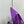CUT-OUT BALLERINA FLAT IN VIOLET SATIN ATTACHED BEAD BUCKLE