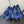CUT-OUT BALLERINA FLAT IN NAVY BLUE SATIN ATTACHED BEAD BUCKLE