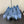 CUT-OUT PUMPS WITH BEAD BUCKLE IN PERANO BLUE SATIN
