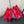 CUT-OUT BALLERINA FLAT IN CLASSIC RED SATIN ATTACHED BEAD BUCKLE