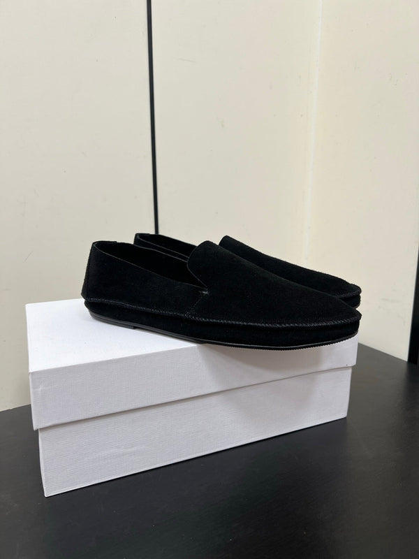 The Row Tyler Loafer Black Suede 340031