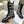 CD D-Major Ankle Boot In Charcoal Blue Mix Black Denim Fabric And Lambskin 107723
