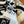 LETTER LOGO 178 CM SCARF IN BLACK MIX WHITE SHEEP WOOL AND SILK  393103
