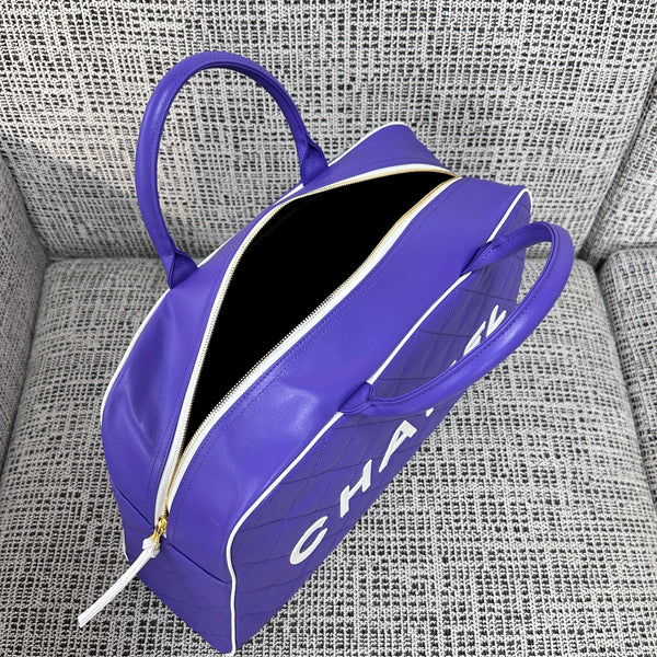 CC 1995 Bowling Duffle Bag 46cm Purple Lambskin