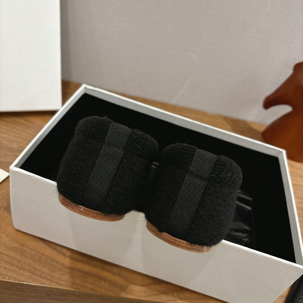 Celine 25 Ballet Flat Black Blend Knitted Wool 541479