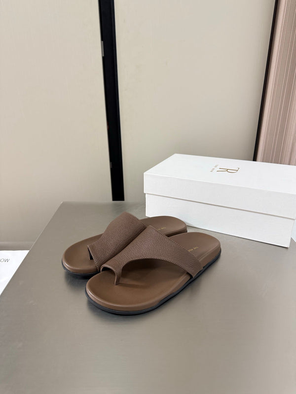 TR Slip-on Sandals Coffee Cowhide 872480