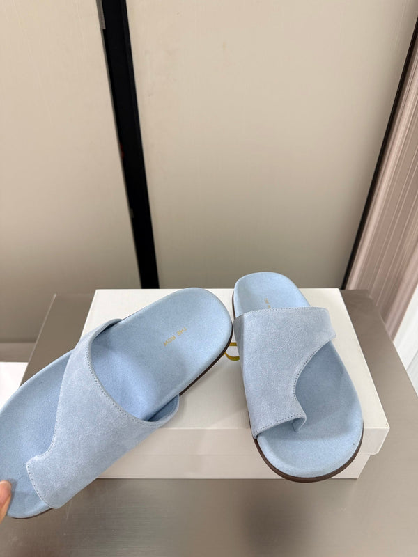 TR Slip-on Sandals Pastel Blue Suede 872482