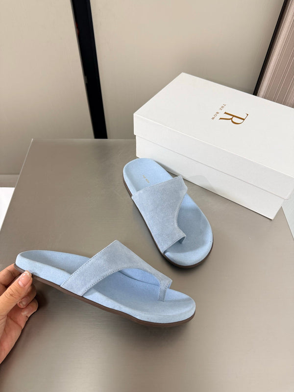 TR Slip-on Sandals Pastel Blue Suede 872482