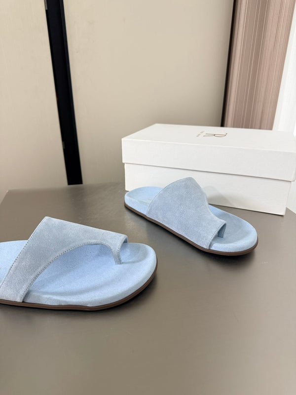 TR Slip-on Sandals Pastel Blue Suede 872482