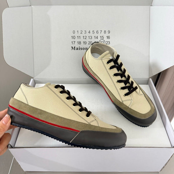 MM Traveler Sneaker Khaki Olive Canvas Sheeepskin 872469