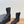 CC 25b Camellia Flower Short Boots 40mm Black Mesh & Frabic 429749