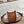 MINI NEO 17 EVELYNE BAG IN BRONZE BROWN CANVAS AND PLUM PURPLE CALFSKIN