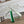 MINI NEO 17 EVELYNE BAG IN EMERALD GREEN CANVAS AND WHITE CALFSKIN