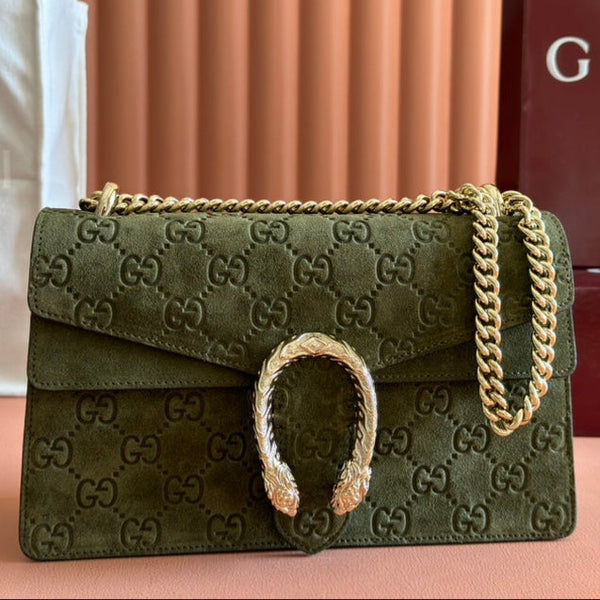 Gucci Dionysus Bag Green Suede Leather 244472